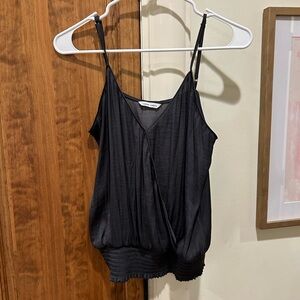 Naked Zebra Grey Tank Top With a Button Snap and a Gathered Waistband